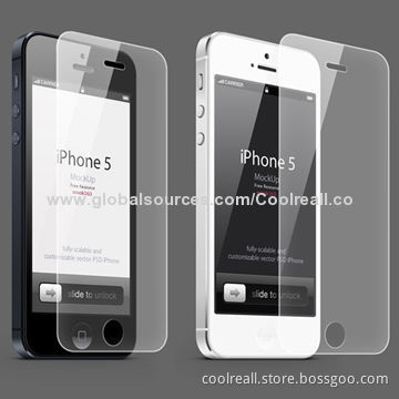 Screen Protectors for iPhone 5 with Tempered-glass Material